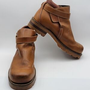 Men's Durango‎ Brown Leather Boots w/ Buckle SIZE 10D.